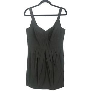 NWT BCBGeneration Swirl Bust Dress Gray Pleated Sweetheart Tank Dress Size 12